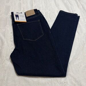 Seven7 Deep Indigo High Rise Skinny Jeans